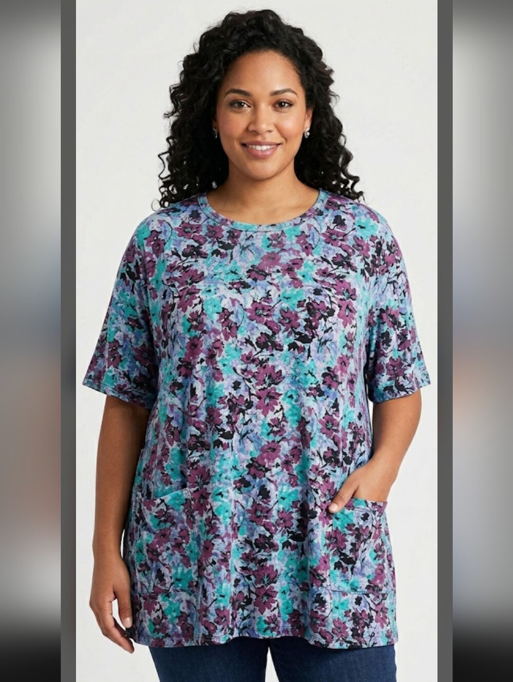NWT Anthony Richards Pocket Tunic Top 6X Casual Mature Artsy #3200
